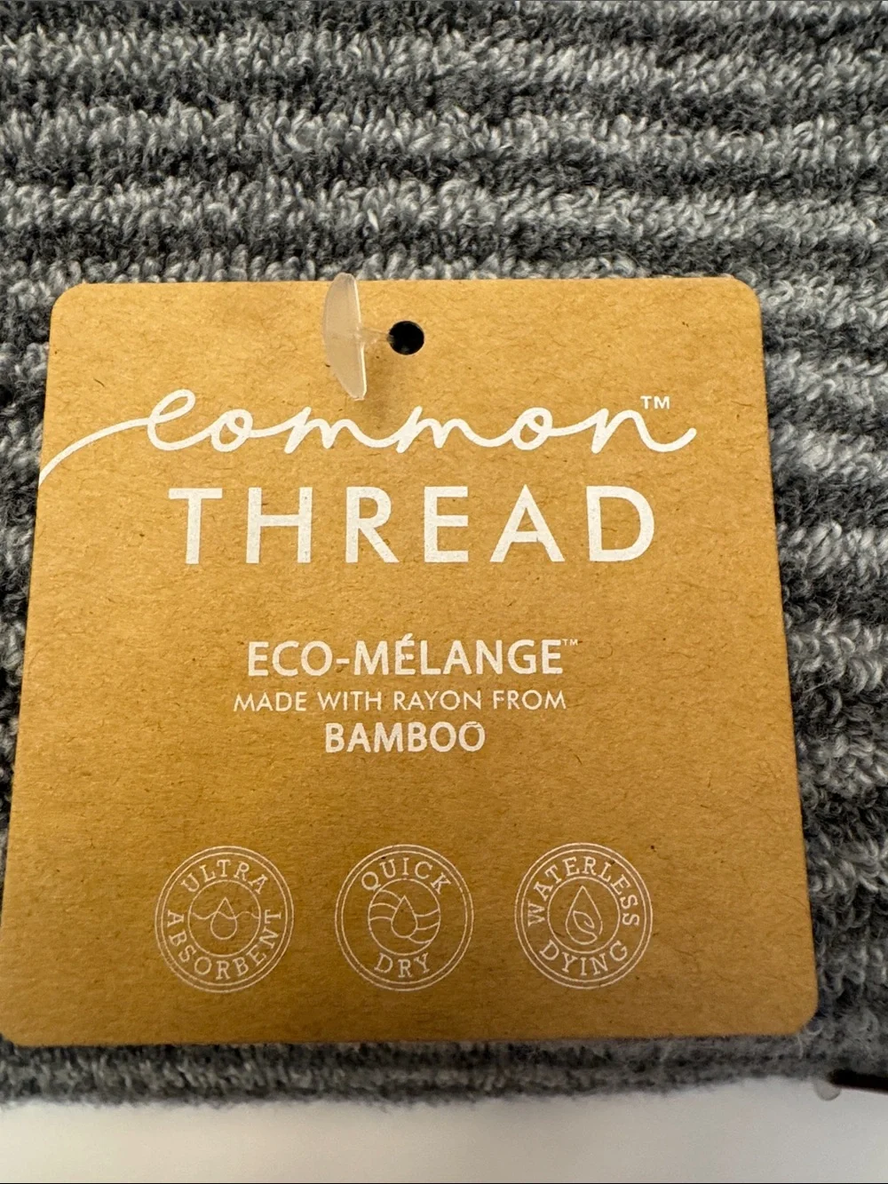 4pc COMMON THREAD Eco-Melange Bamboo Zero Twist Bath Towel Set